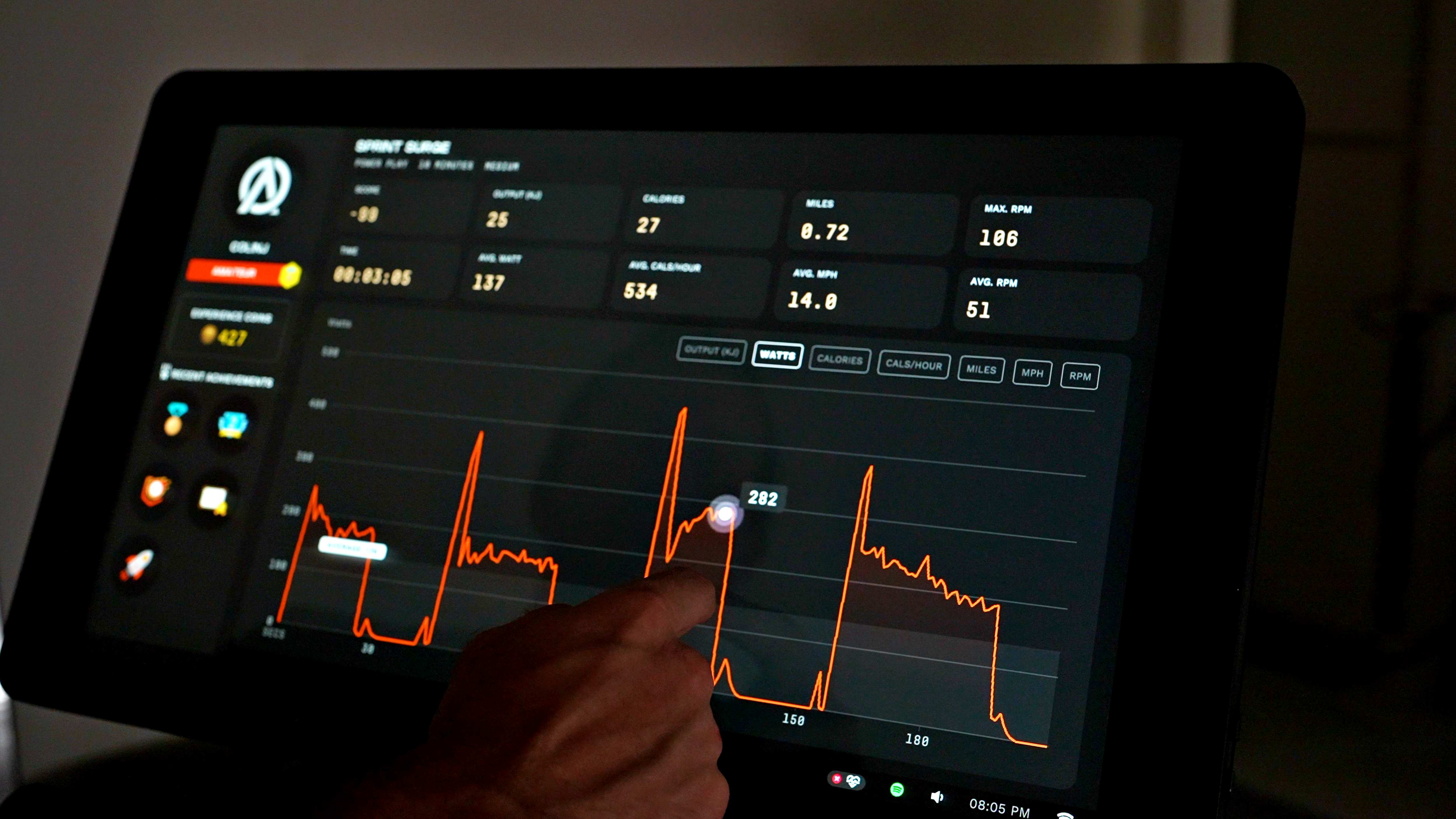 Aviron Fit Bike Metrics